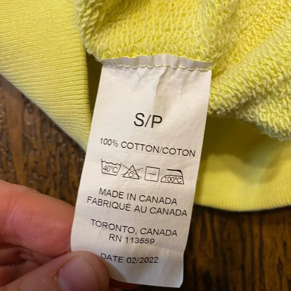 Hiro Clark Bright Green Pullover Essential Hoodie Size Small C5 - Picture 4 of 5